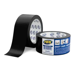 HPX Duct Tape Universal 1900 - 48мм х 25м - армована клейка стрічка, сантехнічний скотч, чорна