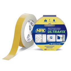 ULTRAFIX - 25мм x 5м - моментальна фіксація, двостороння клейка стрічка