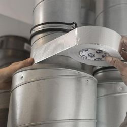 HPX AL 120°С 40мкм - 75мм x 50м - високотемпературна алюмінієва клейка стрічка (алюмінієвий скотч)