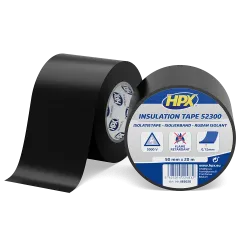HPX 52300 - 50мм x 20м х 0,12 мм, чорна бандажна ізострічка