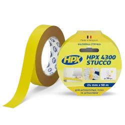HPX 4300 STUCCO 4300 - 24мм х 50м - малярна стрічка для гіпсу, шпаклівки та штукатурки