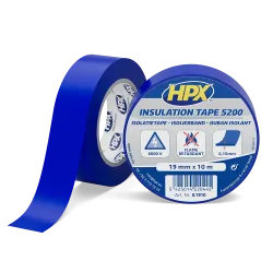 HPX 5200 - 19мм x 10м, синя - професійна ізоляційна стрічка