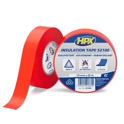 HPX 52100 - 19мм x 20м, червона, VDE-стандарт - автомобільна ізоляційна стрічка