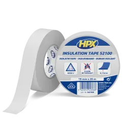 HPX 52100 - 19мм x 20м, біла, VDE-стандарт - автомобільна ізоляційна стрічка