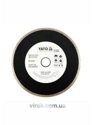 Диск алмазний суцільний YATO : Ø= 180x5,3x22,2 мм. H= 2,5 мм. для мокрої різки [15/60]