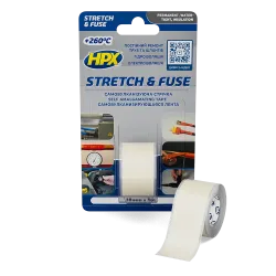 HPX Stretch&Fuse - 25мм х 0,8м - прозора силіконова вулканізуюча стрічка для ізоляції та герметизації