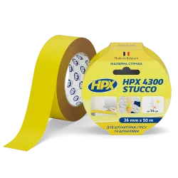 HPX 4300 STUCCO 4300 - 36мм х 50м - малярна стрічка для гіпсу, шпаклівки та штукатурки