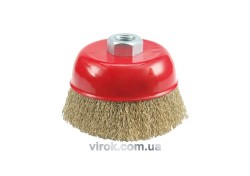 Щітка дротяна VOREL чашкоподібна, Ø-75 мм, з гайкою М14 [12/72]