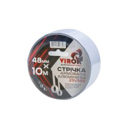 Стрічка армована алюмінієва клейка VIROK  48мм х 10 м. х 150 мкм. [72]