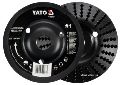 Диск-фреза шліфувальний YATO по дереву, фарбі, шпаклівці, алюмінію; Ø=125/22.2мм, шорсткість №1 [10]