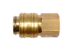 Швидкознімне латунне з'єднання пневматичне YATO, Ø= 1/4
