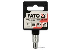 Головка торцева YATO : TORX E8, квадрат 1/2