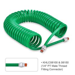 Шланг спіральний поліуретановий 8*12мм 15м 1/4" зовнішня різьба TOPTUL KHLC08150