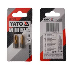 Насадка викруткова YATO PH3 х 25 мм. HEX 1/4", покрита титаном, 2 шт.