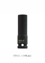Головка торцева ударна 6-гранна YATO : подовжена, квадрат 1/2
