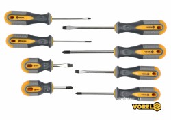 Набір викруток VOREL : SL, PH, Cr-V, 8 шт [6/24]