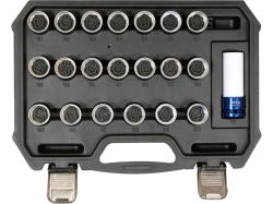 Торцеві головки до гвинтів колісних дисків авто OPEL YATO: з квадратом- 1/2", компл. 21 шт [5]