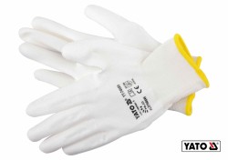 Рукавиці робочі нейлонові YATO білі, розмір 9 [50]