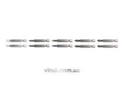 Набір насадок викруткових YATO : SL5, SL6, PH1/1, PH2/2, PZ1/1, PZ2/2, L= 50 мм. 10шт. [25/100]