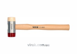 Молоток бляхарський YATO поліурет/нейлон. Ø= 28 мм з гікоров. ручкою, m=264 г [6/36]