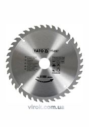 Диск пиляльний победітовий по дереву YATO: 210х30x3.2x2.2 мм, 40 зубців, R.P.M до 8000 1/хв [10/20]