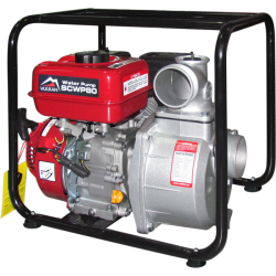 Мотопомпа рукав 75мм, 55м3/год, підйом 30м, чиста вода, SCWP80