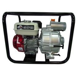 Мотопомпа рукав 75мм, 58м3/год, дв. Honda GX200, підйом 26м, брудна вода, SCWT80H