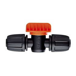 Кран 16мм прохідний для трубки крапельного поливу 1/2