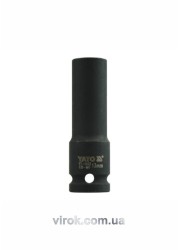 Головка торцева ударна 6-гранна YATO : подовжена, квадрат 1/2