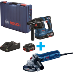 Перфоратор Bosch GBH 185-LI, акумуляторний, 18В, SDS-Plus, 1.9Дж, безщітковий, 2х4.0Ah (0.611.924.021)