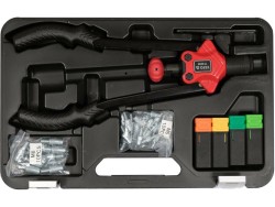 Заклепочник дворучн YATO для гвинтов заклепок М4- М8; l= 360мм з головками і заклепк 4 по 10шт, 46ел