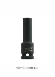 Головка торцева ударна 6-гранна YATO : подовжена, квадрат 1/2