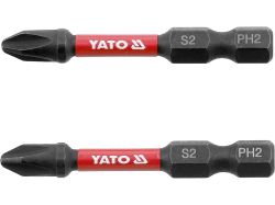 Насадка викруткова ударна YATO PH2 х 50 мм. HEX 1/4", 2 шт.[10]