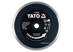 Диск відрізний алмазний по гресу, склу, кераміці YATO Ø=230х2.2х10х22.2 мм,в мокрому режимі [25]