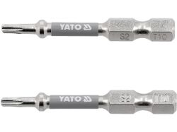 Насадка викруткова YATO TORX T10 х 50 мм. HEX 1/4", покрита нікелем, 2 шт.[10]