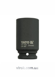 Головка торцева ударна 6-гранна YATO : подовжена, квадрат 3/4