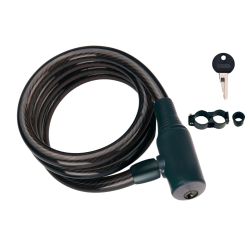 Замок велосипедний тросовий з кріпленням, 2 ключа BK018 (8*1000)