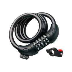 Замок велосипедний тросовий з кодовим замком 5 цифр ВК001 (12*1000)