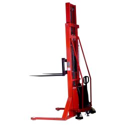Штабелер ел.гідравлічний несамохід. 1500кг, підйом-4м, довжина вил 1,1м, колір-червоний