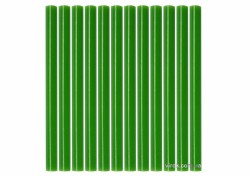 Стержні клейові YATO зелені : Ø=7,2 мм, L=100 мм, уп. 12 шт. [50]