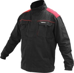 Куртка робоча COMFY YATO розмір XXL, чорно-червона, 7 кишень, 100% бавовна [10]