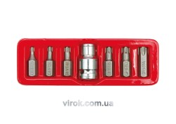 Насадки викруткові (біта) VOREL спеціальні на тріщатку, з квадр. 1/2