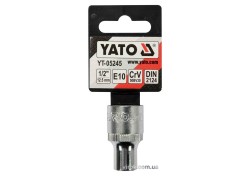 Головка торцева YATO : TORX E10, квадрат 1/2