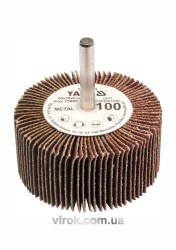 Круг пелюстковий шліфувальний YATO : подовжений Ø= 60 мм К100, шпиндель Ø= 6 мм, H= 30 мм [10/60]