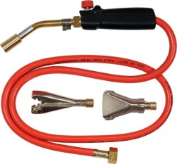 Пальник газовий YATO : l= 360 мм, до 4 кВт. 3 сопла і шланг- 1,5 м (пропан, бутан) [20]