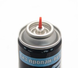 Балон газовий 1-разовий VIROK для запальничок 150g/250ml. (4 перехідників на кришці) [12 шт/уп]