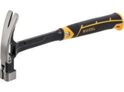 Молоток сталевий VOREL m= 450 г, обух- 140х 28х 28 мм, l= 365 мм з магнітом [6/24]