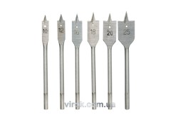 Набір свердл перових по дереву VOREL : Ø=10-25 мм, 6 шт. [10/100]