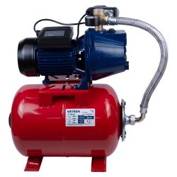 Станція 1.1кВт Hmax 50м Qmax 60л/хв (самовсмоктуючий насос) 24л Україна WETRON JET100А5 (775044/24)