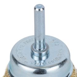 Щітка дротяна чашоподібна Ø50мм хвостовик Ø6мм (латуньована) GRAD (9034055)